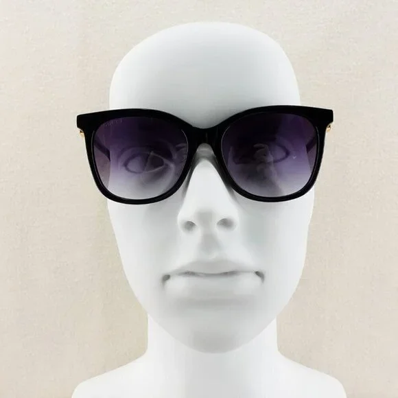 Gucci GG1071 Cat Eye Sunglasses Black Gray OS - Picture 9 of 15